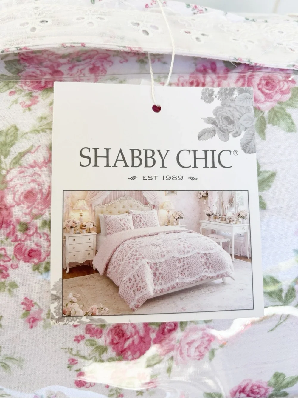 Rachel Ashwell Simply Shabby Chic Blush Pink Rose Comforter Shams Set Queen